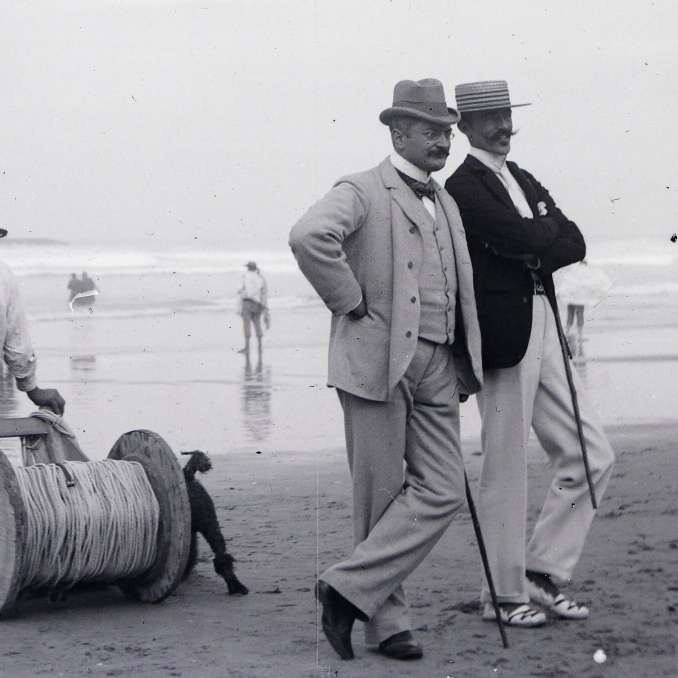 Poste de sauvetage, grande plage de Biarritz, octobre 1891